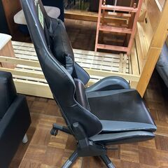 GTRACING ゲーミングチェア 腰クッション付き リクライニング ブラック×グレーの画像