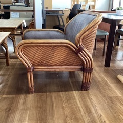 ラタンアームチェアー　（2脚セット）【町田市再生家具】　252233の画像