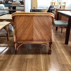 ラタンアームチェアー　（2脚セット）【町田市再生家具】　252233の画像