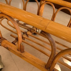 美原店 ラタン 籐 キャスター付き ランドリー　ラックの画像