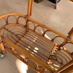 美原店 ラタン 籐 キャスター付き ランドリー　ラックの画像