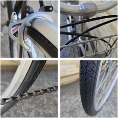 中古自転車 6段変速 27インチ LEDオートライト 軽整備済み 防犯登録対応 町田市 相模原市 MM875の画像