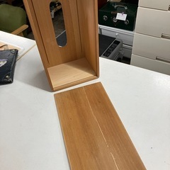 2511-056 FORTUNATE DECOY カモが乗っている木製ティッシュケース 中古の画像