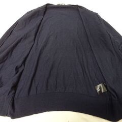 ( M-1018 )UNIQLO ユニクロ エクストラファインメリノクルーネックカーディガン（長袖） レディース Lサイズ ネイビー 紺色 251-428858  中古の画像