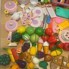 おままごと　おもちゃ　セット　キッチン　野菜　くだものの画像