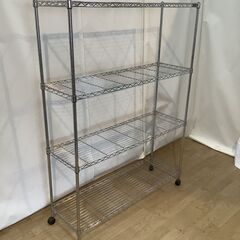 No.170　アイリスオーヤマ　メタルラック　キャスター付き　幅109cm（豊橋市収集業務課リユース家具）の画像
