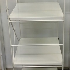 四段スチール棚 無印良品 スチールユニットシェルフ・スチール棚セット・中・ライトグレー MUJIの画像