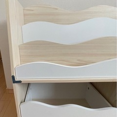 ニトリ キッズ収納ラック(ミア3 M ナチュラル)の画像