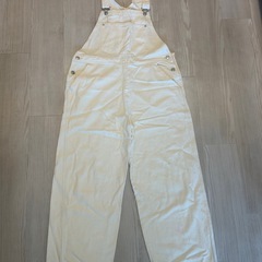 美品✨something　サムシング WORK ALL  オーバーオール アイボリー サイズ：Fの画像