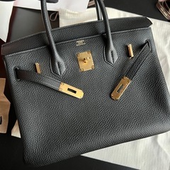 エルメス(HERMES) バーキン30 黒 トゴ ゴールド金具 U刻印の画像