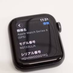 【良品】Apple Watch Series 6/GPS/40mm/A2291/スペースグレー〈NG133LL/A〉の画像