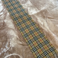 Burberryバーバリーウール100%マフラー英国製イギリス製レディースメンズノバチェック茶色ブラウンストールショールスカーフの画像