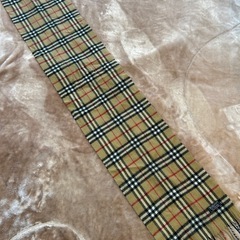 Burberryバーバリーウール100%マフラー英国製イギリス製レディースメンズノバチェック茶色ブラウンストールショールスカーフの画像