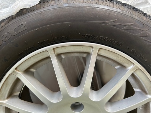 再値下げ！！！！！【美品】【ホイールセット】スタッドレスタイヤ　185/60R15 【冬用タイヤ】