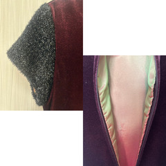 美品 B donna（ビドンナ）ベロア 半袖 ワンピース ボルドー レディース Mサイズ相当 着丈90cmの画像