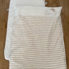 ニトリ　ベビー敷布団　防水シーツ　掛け布団の画像