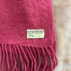 ヒルトップブランド大判ストール肩掛けマフラーレディースメンズスカーフストールショールブランケットカシミヤ100%カシミア膝掛け赤系の画像