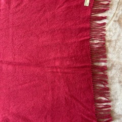 ヒルトップブランド大判ストール肩掛けマフラーレディースメンズスカーフストールショールブランケットカシミヤ100%カシミア膝掛け赤系の画像