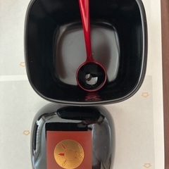 漆　シュガーポット　黒　玉うさぎの画像