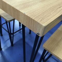 ★リユースのサカイ横浜南店★YM1569  2人掛けダイニングセット ナチュラル W75×D56×H72 クリーニング済みの画像