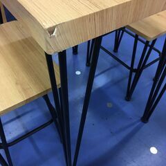 ★リユースのサカイ横浜南店★YM1569  2人掛けダイニングセット ナチュラル W75×D56×H72 クリーニング済みの画像