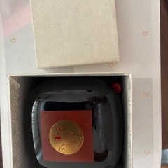 漆　シュガーポット　黒　玉うさぎの画像