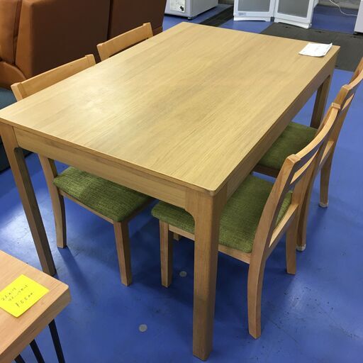 ★リユースのサカイ横浜南店★YM1570 IKEA 4人掛け伸縮ダイニングセット ナチュラル W120×D80×H75 クリーニング済み