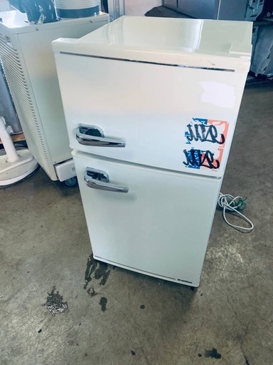 ♢A-Stage 2ドアレトロ冷凍冷蔵庫【2018年製】WRD-2090W
