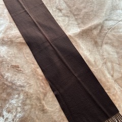 バーバリーBurberryカシミヤ100%マフラーレディースメンズユニセックスストールショールスカーフ男女兼用ダークブラウン焦げ茶の画像