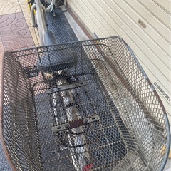 訳あり★パンクレスタイヤカゴ付き自転車　ギアなし　前後ろカゴ付き　26インチの画像