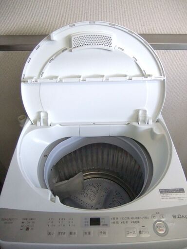 SHARP シャープ 全自動洗濯機 ES-GE6B-W 6.0kg 2018年製