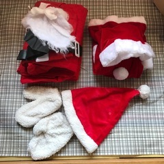 クリスマス　サンタのコスプレ衣装3人セットの画像