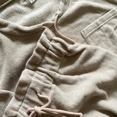 1度洗濯のみ　ルームウェア  部屋着　セットアップ　トップス　スカート　上下セット　ベージュ　Ｍの画像