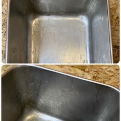 C(7645) EBM 18-8 深型組バット 10個セット ステンレス 中古品 業務用 厨房用品 飲食店 店舗用 調理用の画像