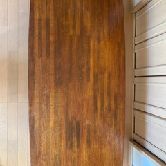 木目調　長机の画像