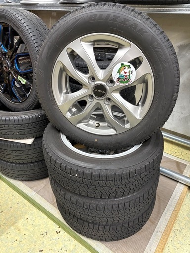 ?【冬用タイヤ】軽用14in アルミ付 ブリザックVRX2【カー用品 