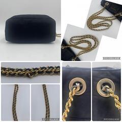 美品 PRADA プラダ テスートナイロン キルティング ゴールド チェーン 保存袋付き トート ショルダーバッグ サフィアーノレザーの画像