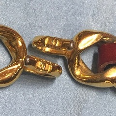 激レア 貴重 ヴィンテージ シャネル 極太チェーンベルト ゴールド/レッドの画像