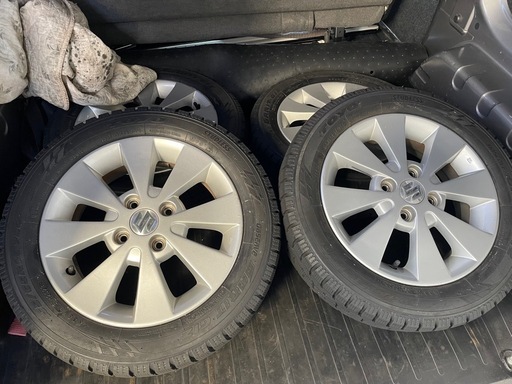 スズキ純正アルミ付き14インチスタッドレスセット