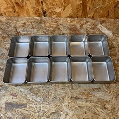 C(7647) EBM 18-8 深型組バット 10個セット ステンレス 中古品 業務用 厨房用品 飲食店 店舗用 調理用の画像