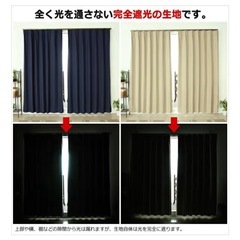 完全遮光カーテン　ネイビー　200×丈230 1枚の画像