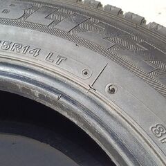 冬 バネット ボンゴ タウンエース【富山】175R14 LT ８PR 日本製 ブリヂストン ブリザック VL１ 中古４本 ８プライ 商用車 バン トラックの画像