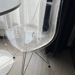 ダイニングチェア イームズ風 チェア スチールタイプ クリアの画像