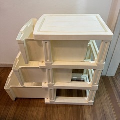 【11/5まで】収納ケース3段ホワイト　衣類など収納の画像