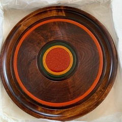 盆　お盆　独楽塗り　民芸品　和食　の画像
