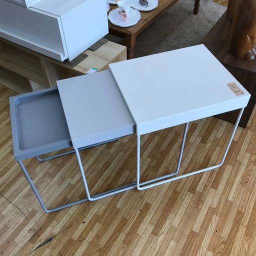 廃盤品 IKEA グランボダ 入れ子式テーブル 3点セット