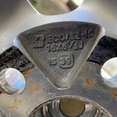 1029-6)ブリヂストン16インチアルミ中古4本セット！6.5J-16+39 TOYOTA車 平面座の画像