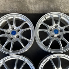 1029-6)ブリヂストン16インチアルミ中古4本セット！6.5J-16+39 TOYOTA車 平面座の画像