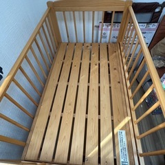 金曜日締め切り　sawa baby ベビーベット　木製の画像
