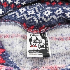 チャムス CHUMS パーカー フーディ プルオーバー ノルディック柄の画像